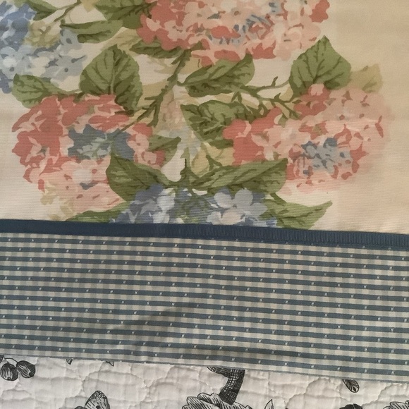 Floral 52” Square Bordered Table Covering - Picture 6 of 11